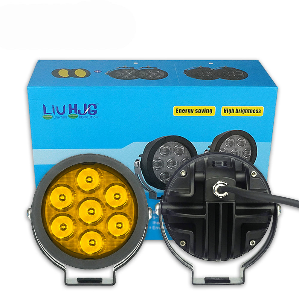 HJG 7 LED Round Shape Fog Light 70Watt With Dimmer And Flasher