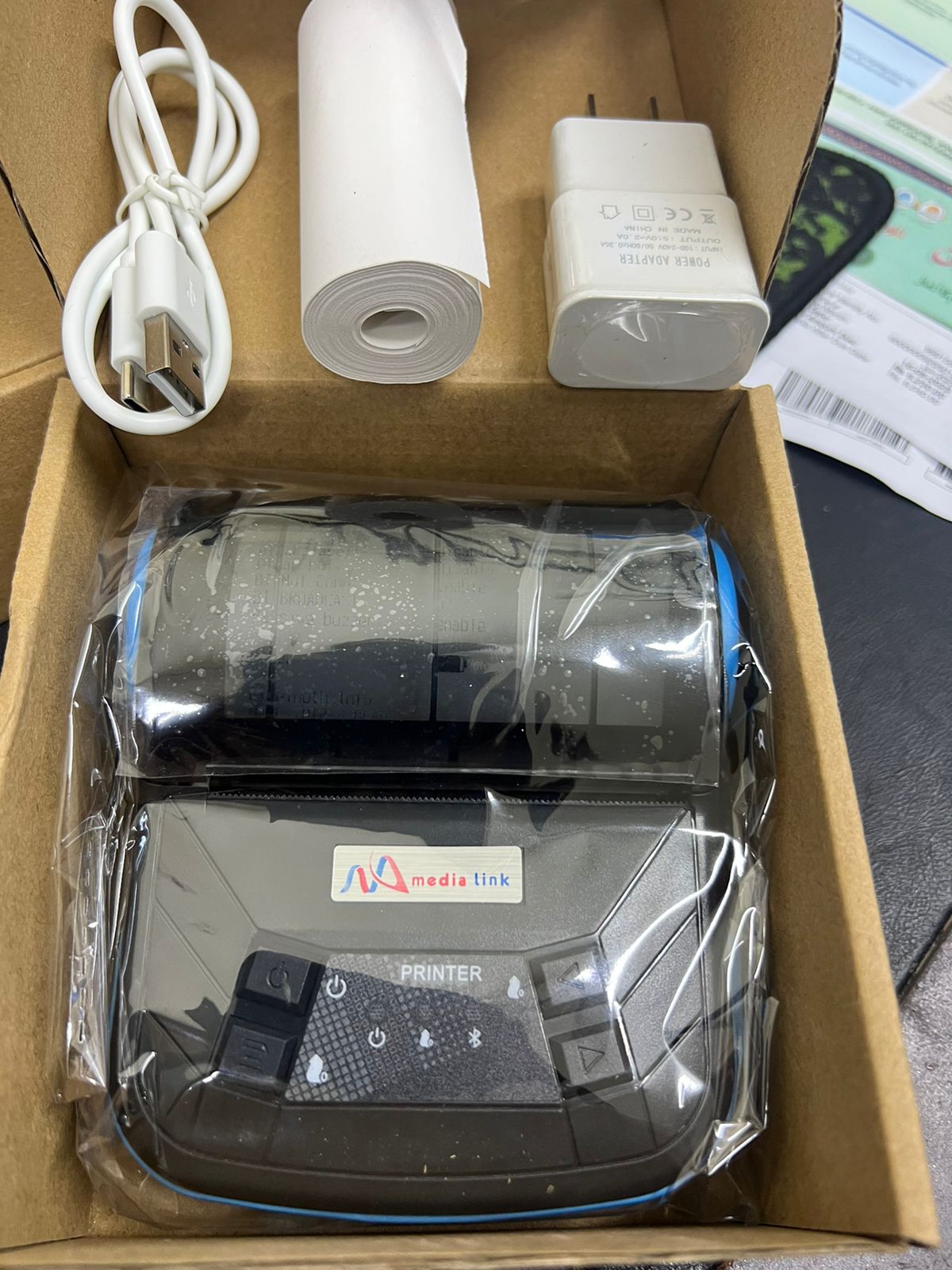 MEDIA LINK MTP-3 80mm - 3inch Portable Bluetooth Mini Thermal Printer