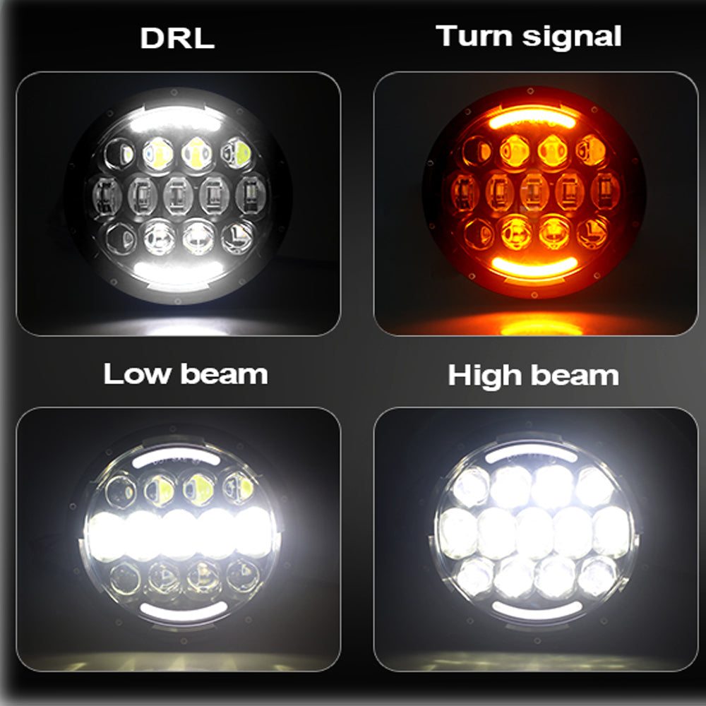 Headlights 7 Inch LED Motorcycle And Jeep