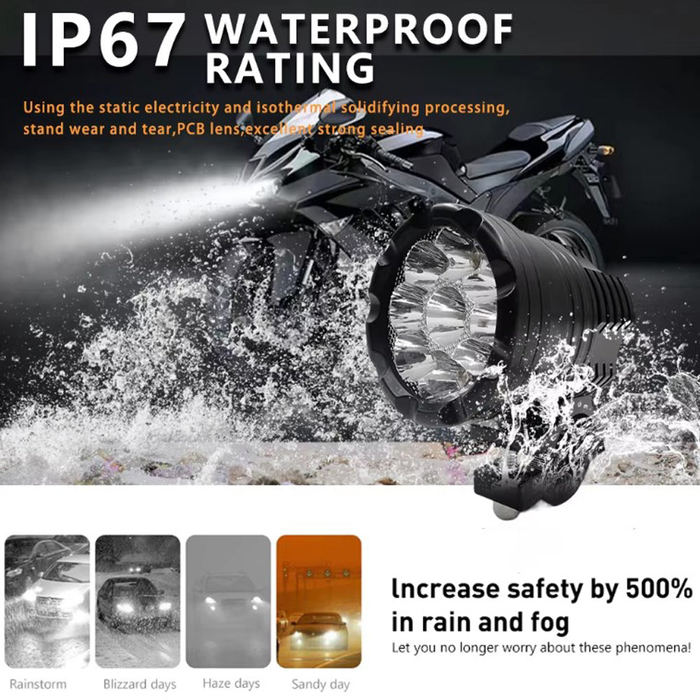 LED Light Long Range Round Flashing Fog lights