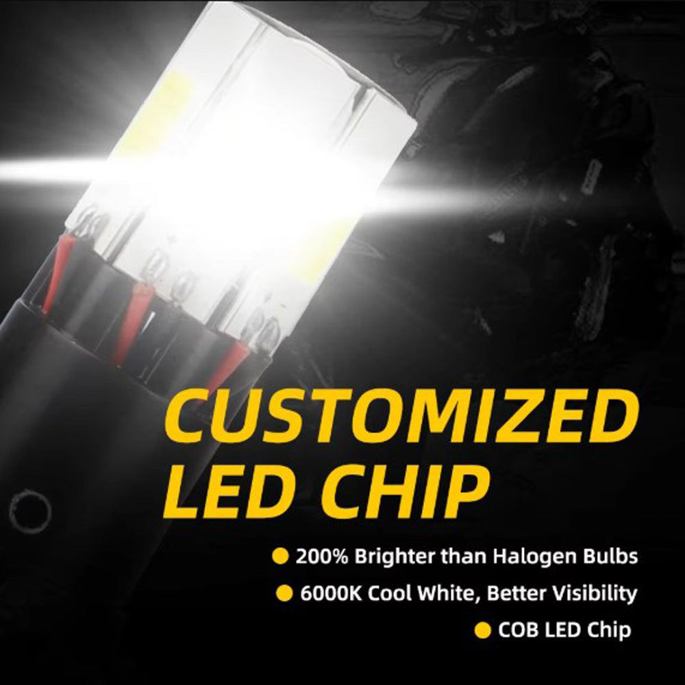 Motorcycle Led Lights Single Color White With Flasher