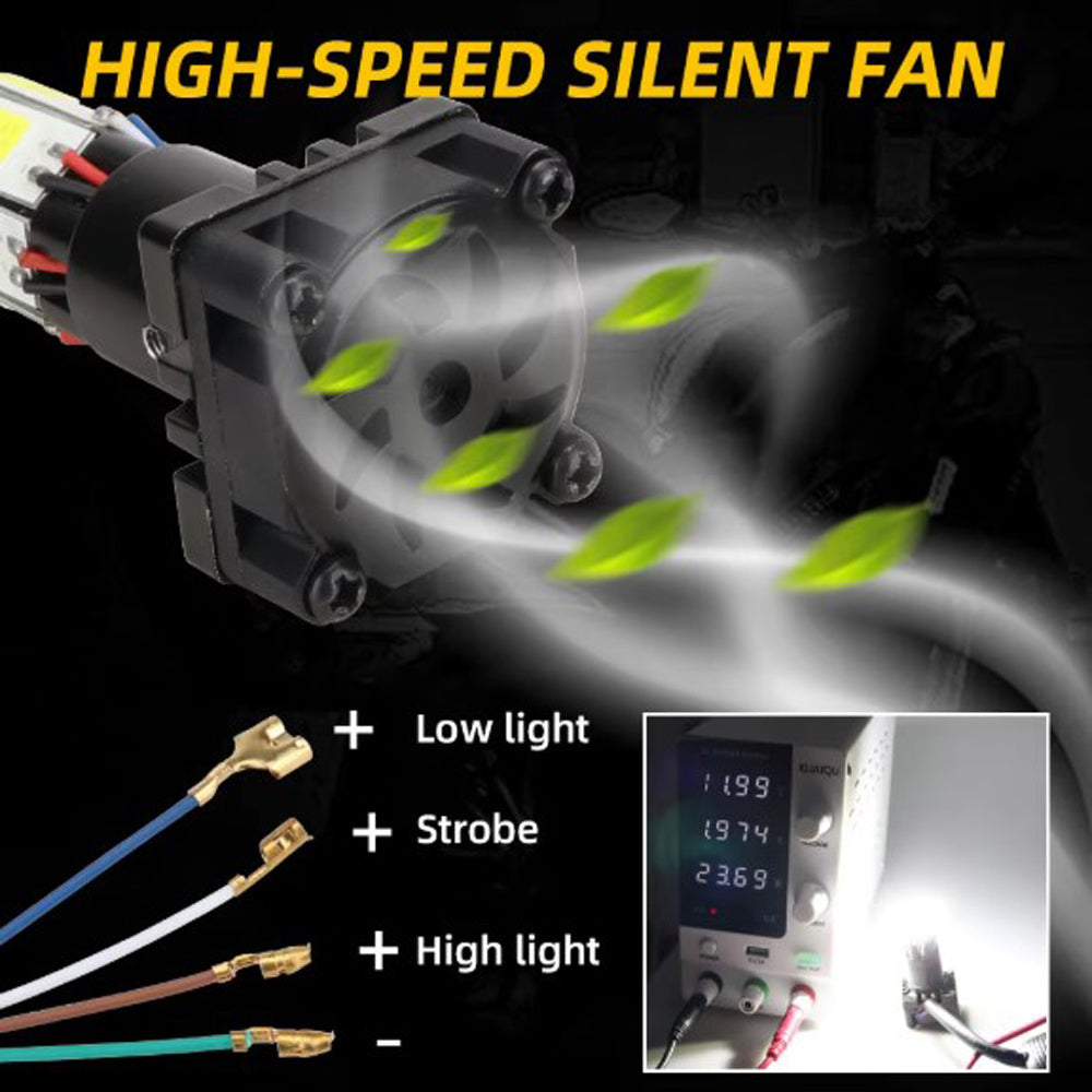 Motorcycle Led Lights Single Color White With Flasher