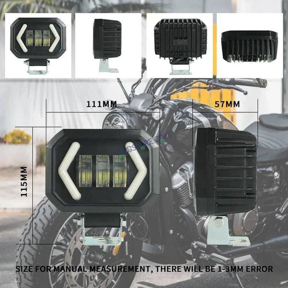 Arrow DRL Square Original Fog light Dual Color White Yellow LED