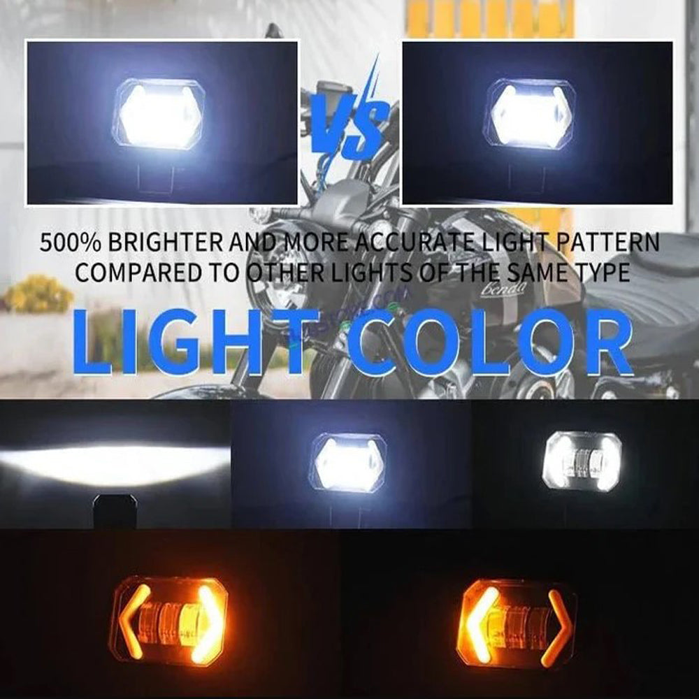 Arrow DRL Square Original Fog light Dual Color White Yellow LED