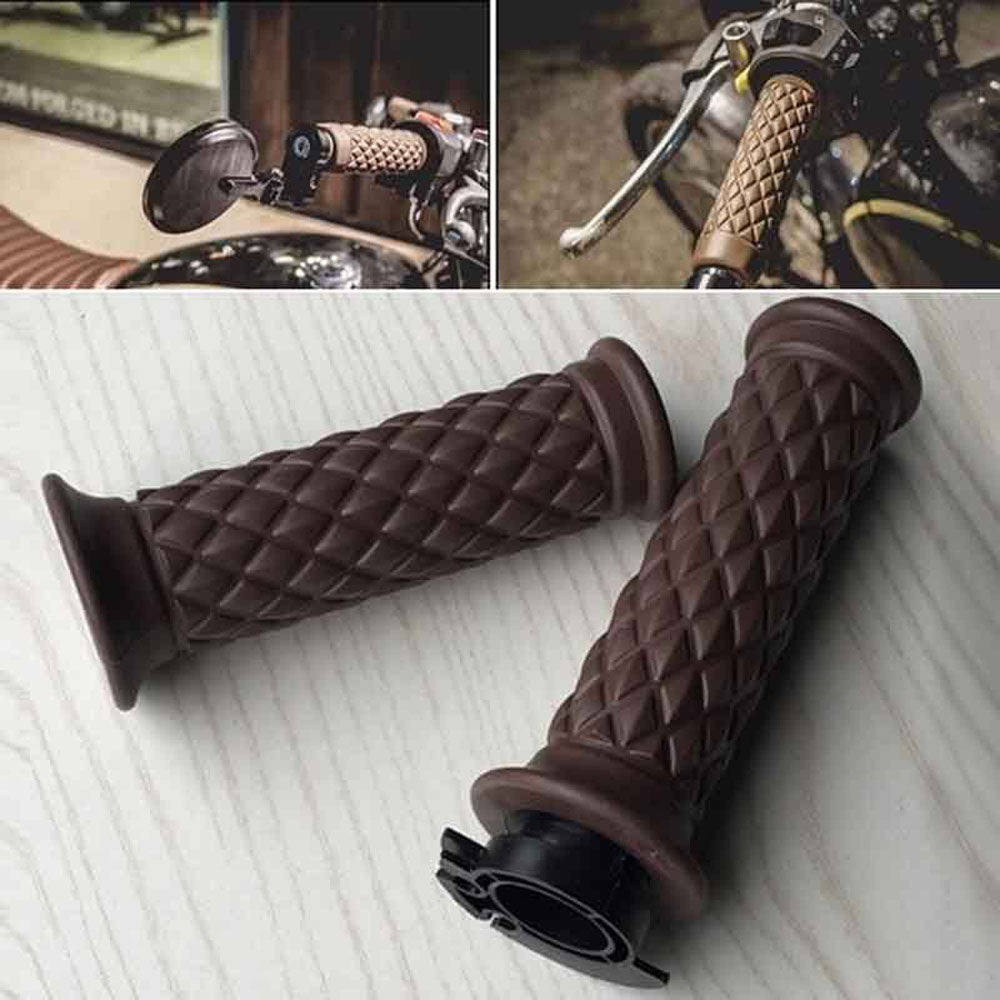 Cafe Racer Diamonds Grips Fit Any 7/8 Handlebars