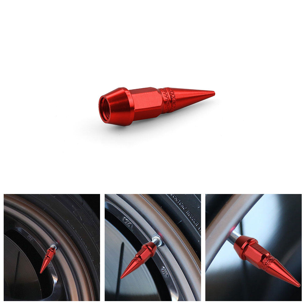 Tire Air Valve Cap Spike Style Bike Tire Valve Cover, Car Tire Air Valve Caps 4 Pieces Set