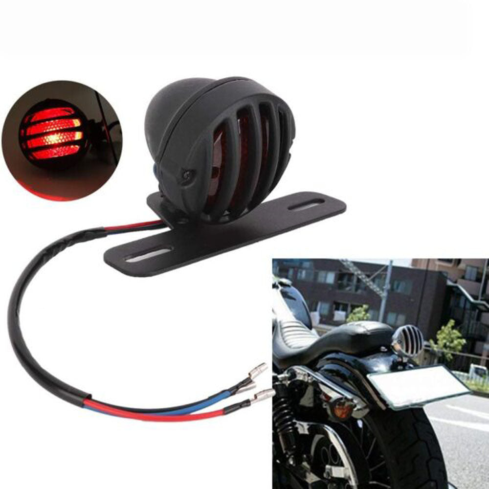Cafe Racer Metal Grill Brake Light