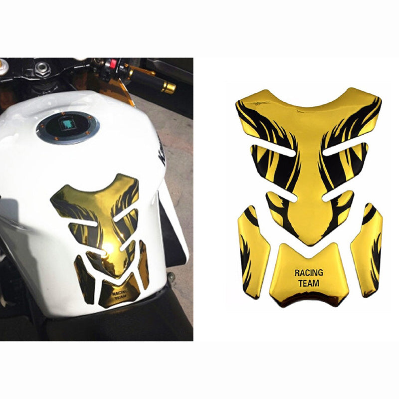 Bike Motorcycle Tank Pad Sticker 3D Gel Type Yellow