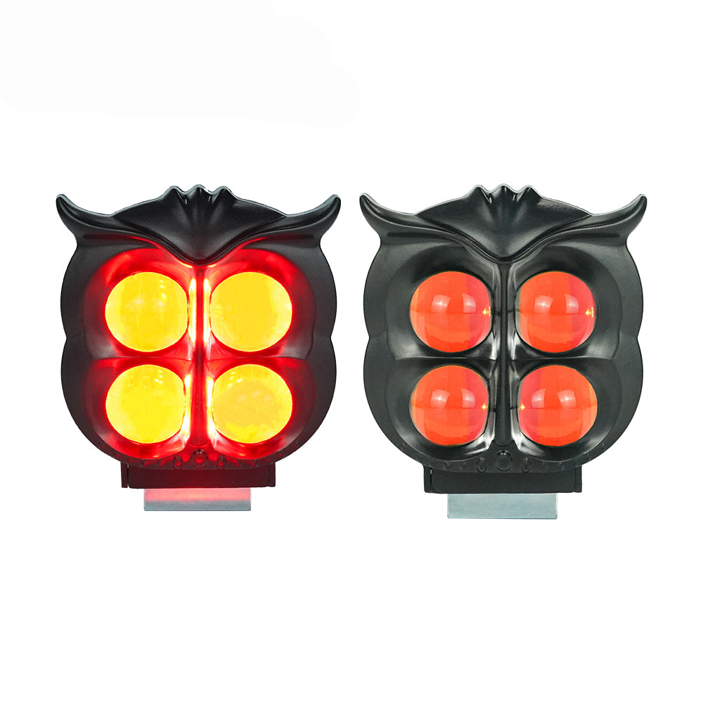 4 Lens OWL Style Dual Color Motorcycle Fog Light