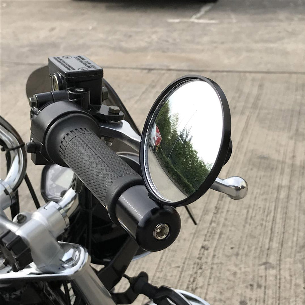 Cafe Racer Bar End Mirror Round Shape