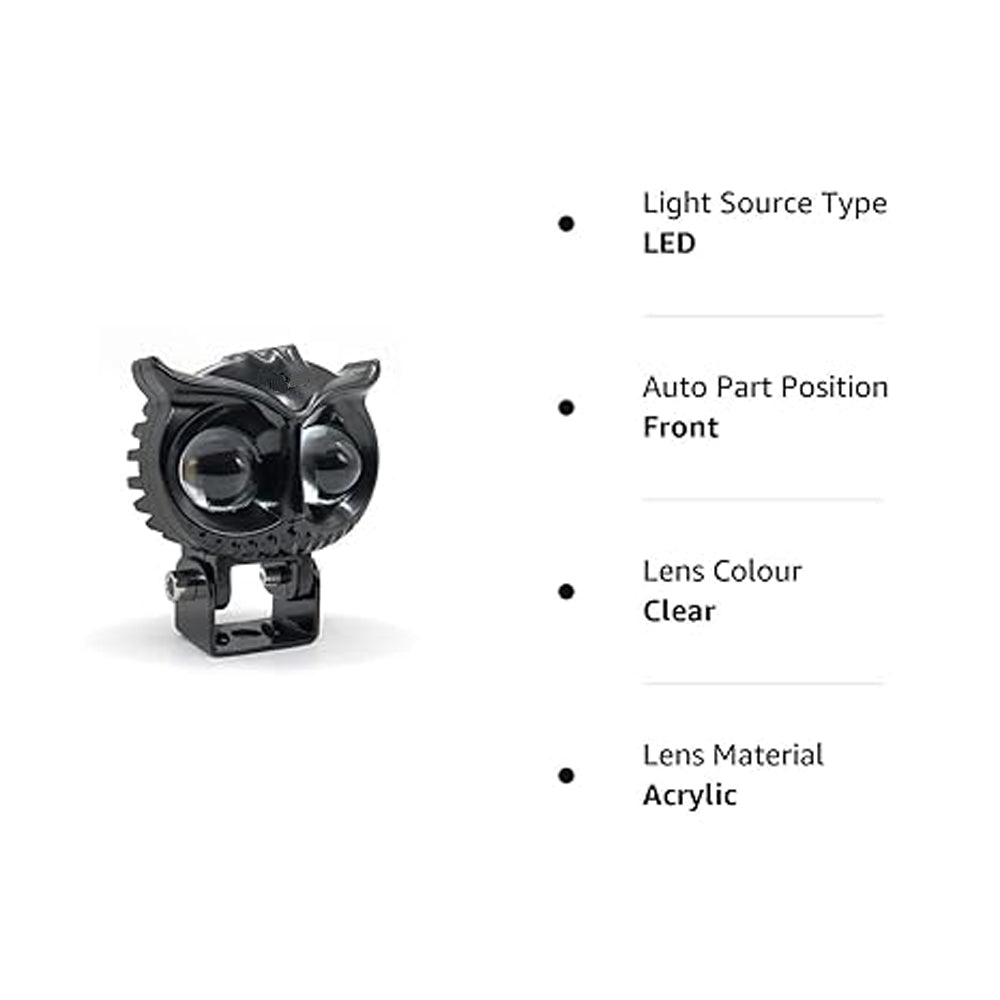 Owl Style LED Fog Light Double Additional Round