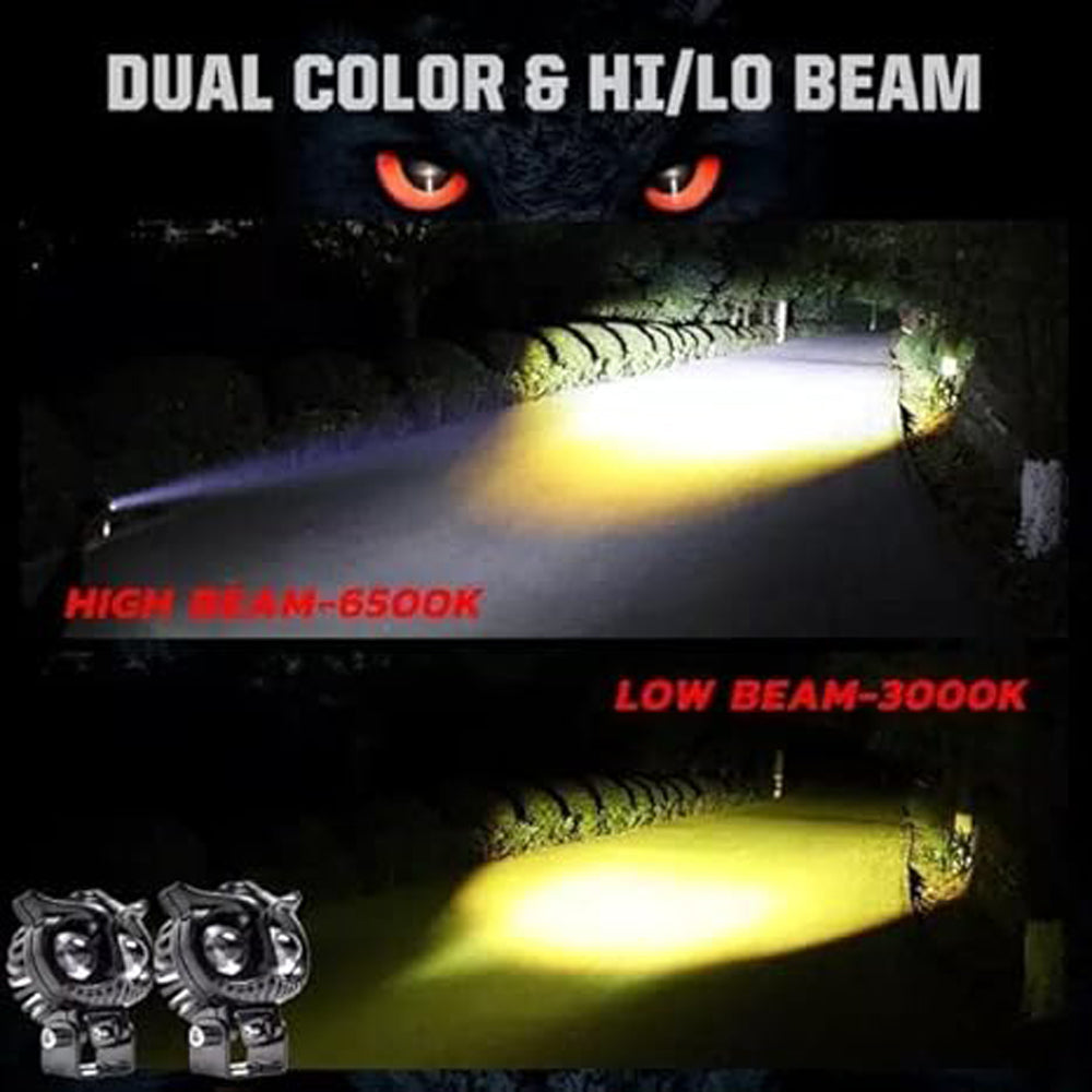 Owl Style LED Fog Light Double Additional Round