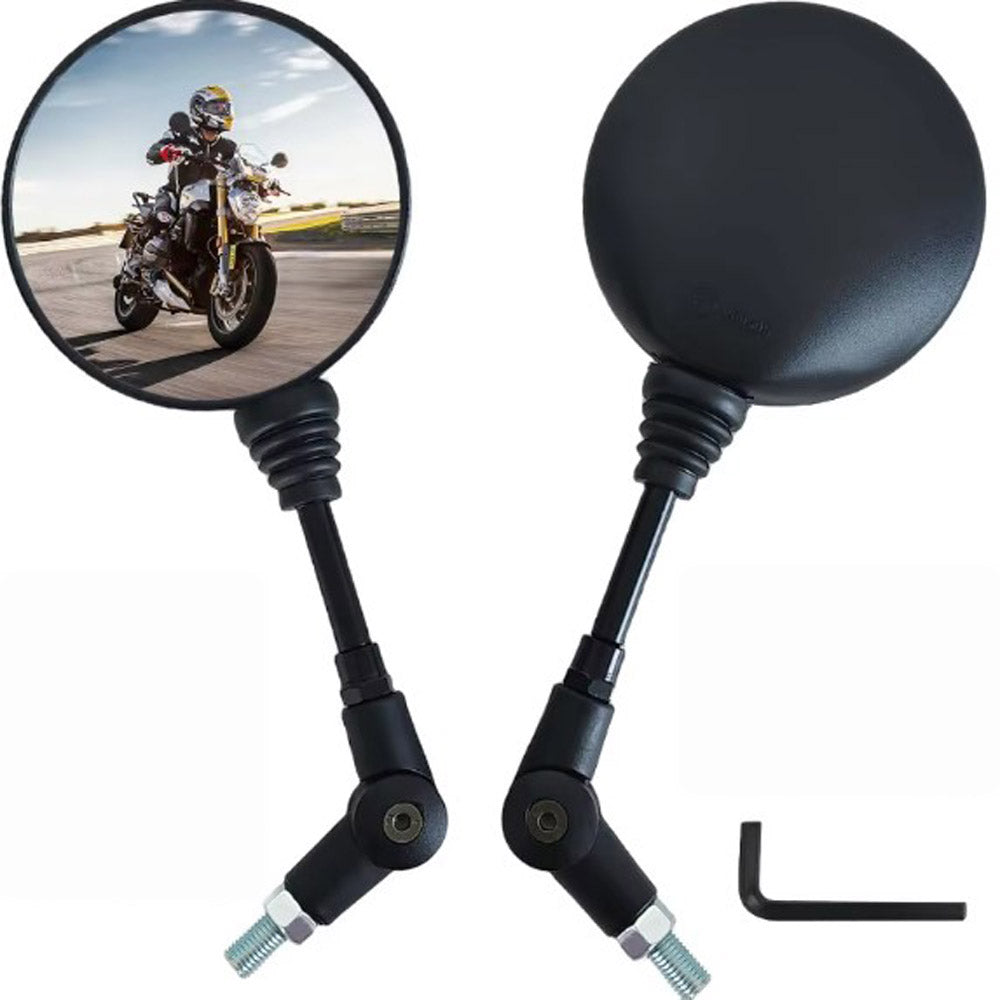 Motorcycle Adjustable Folding BMW Style Motorcycle Bike Mirror 3 Point