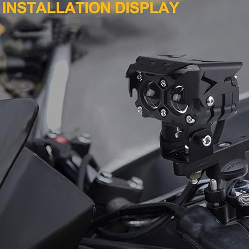 Motorcycle Fog Light Dual Color Dual Lens LED