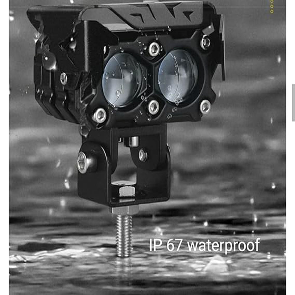 Motorcycle Fog Light Dual Color Dual Lens LED
