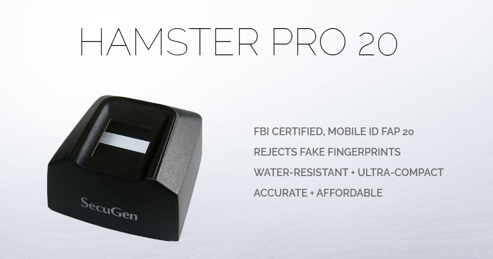 Secugen Hamster Pro 20 Biometric Fingerprint Reader
