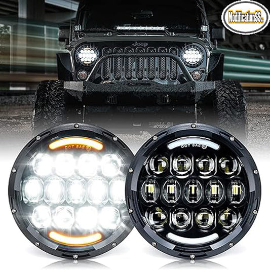 Headlights 7 Inch LED Motorcycle And Jeep