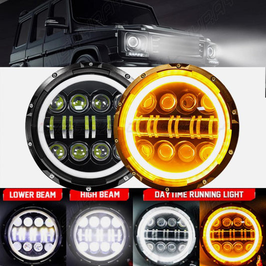 Headlight 7 Inch Round LED Hi Low Beam DRL