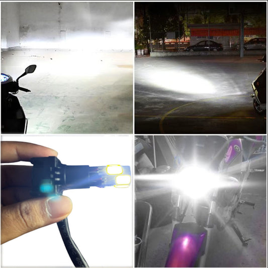 Motorcycle Led Lights Single Color White With Flasher