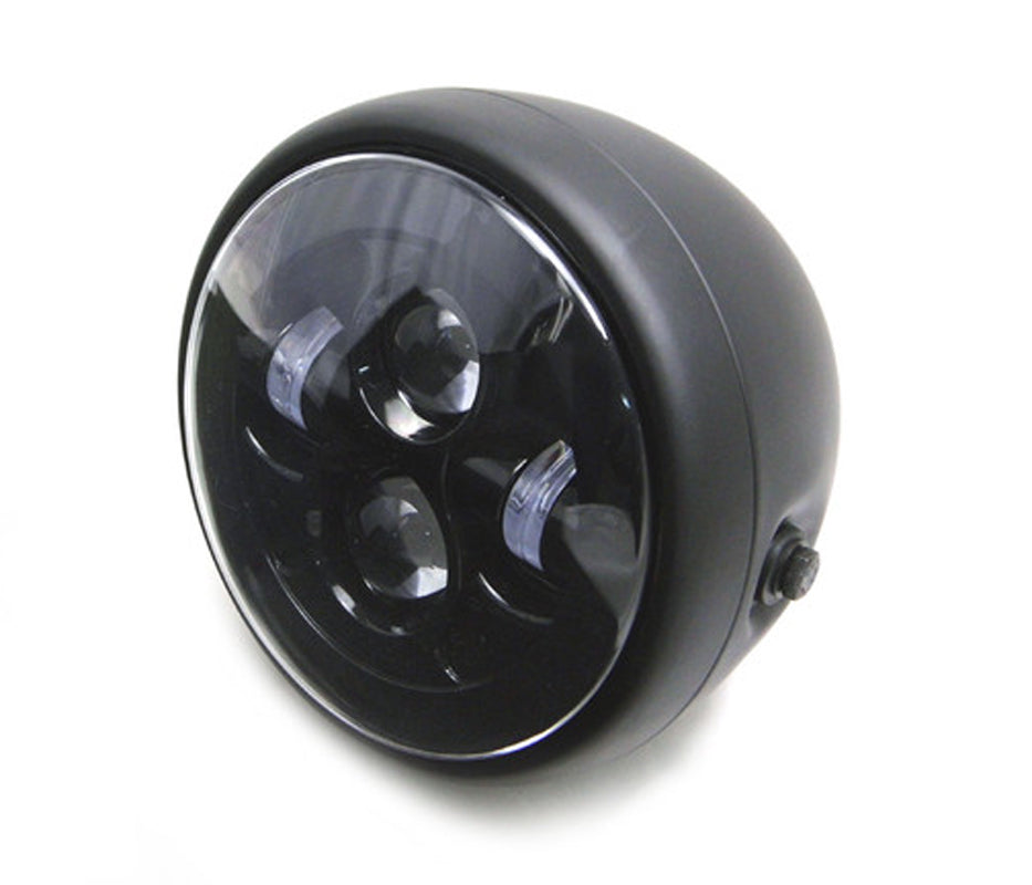 Cafe Racer Front Round Light LED Type Metal Body