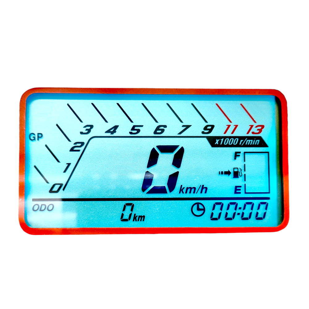 Digital Speedometer Seven Color For 70cc Bike