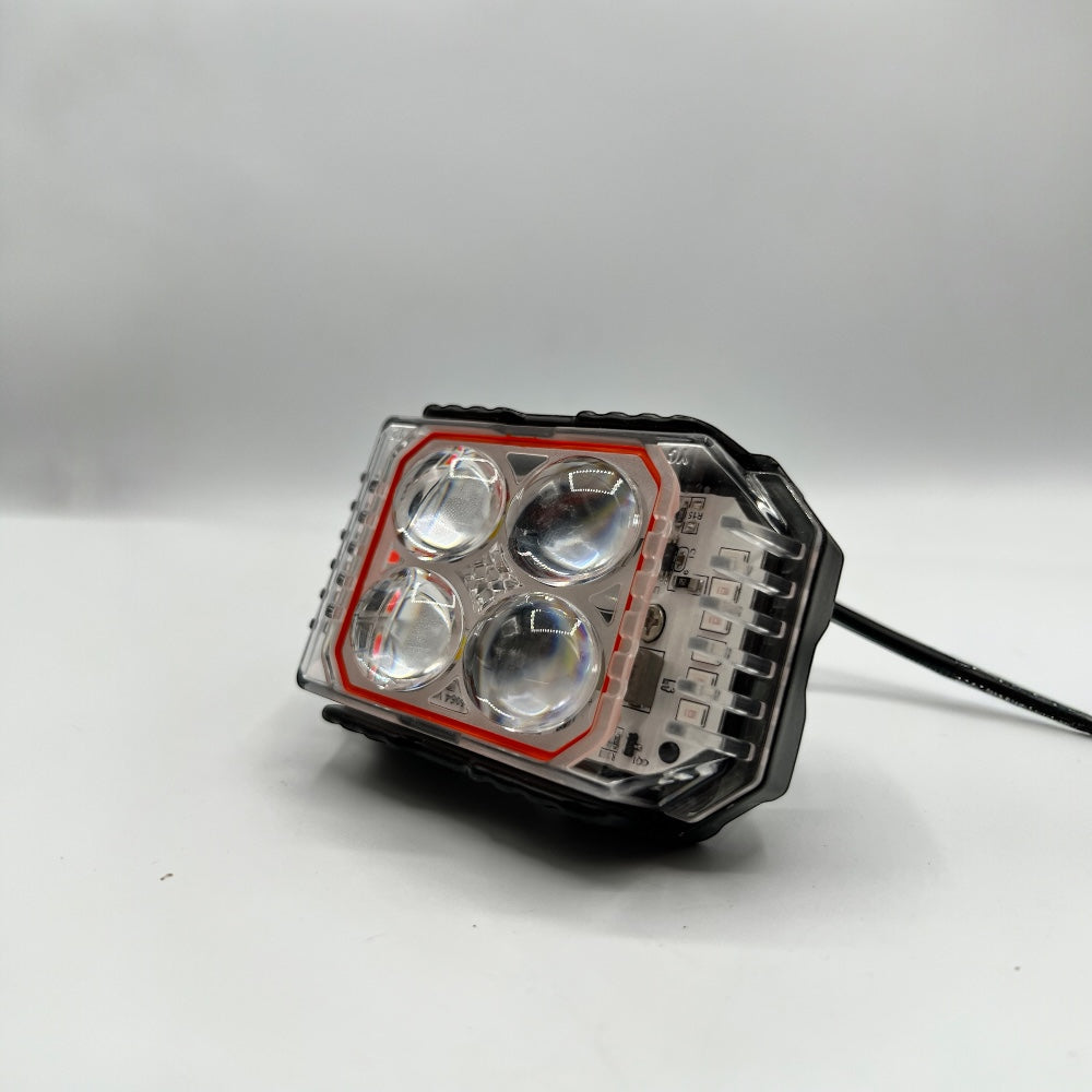 Mini Driving Light 4 Lens With SOS Flasher