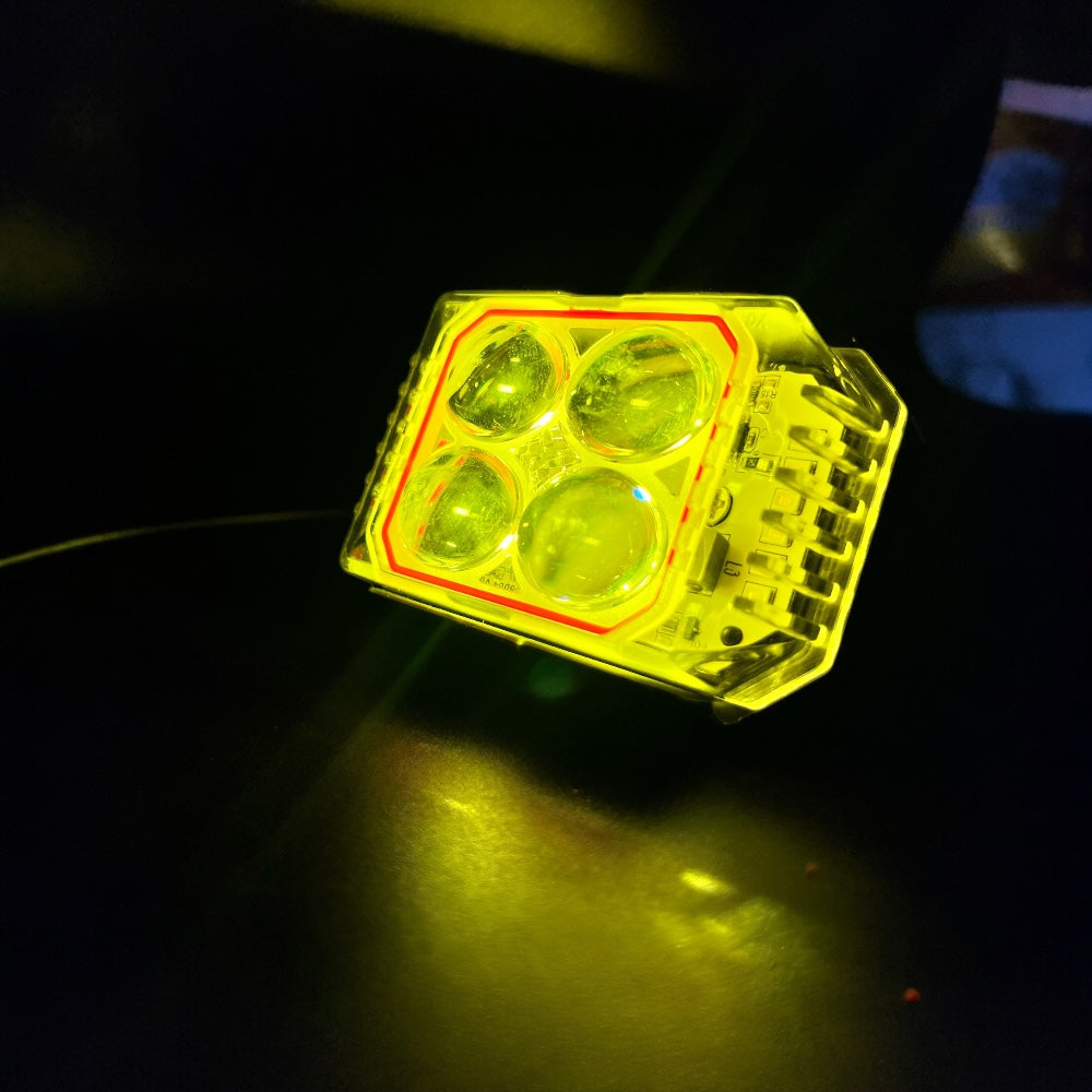 Mini Driving Light 4 Lens With SOS Flasher