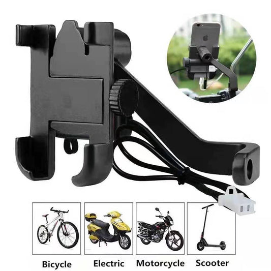 Mobile Holder with USB Charger In Metal