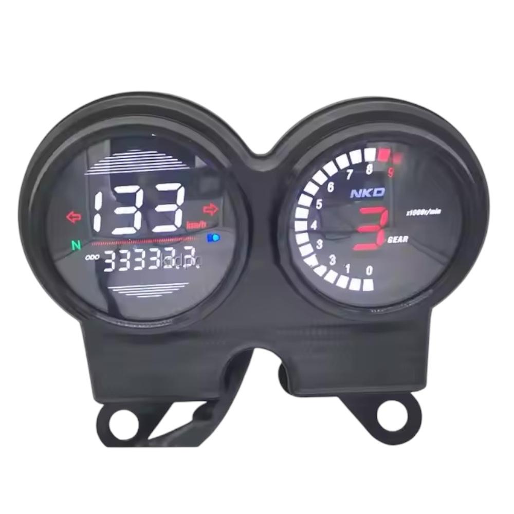 Motorcycle Dual Round Digital Meter (Style 1)