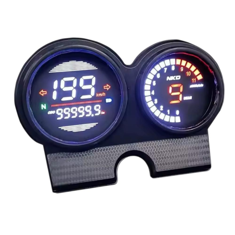 Motorcycle Dual Round Digital Meter (Style 1)