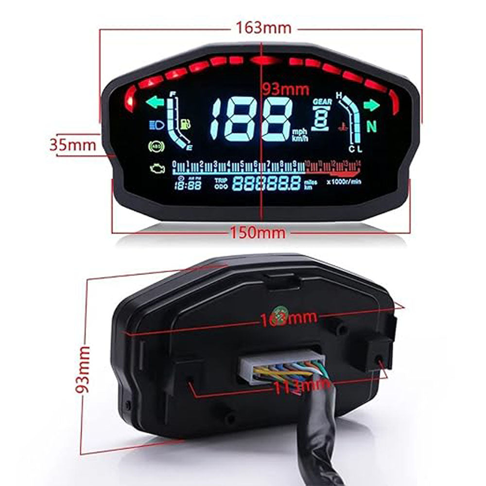 Motorcycle Infinity Display Digital Meter