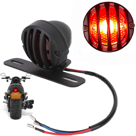 Cafe Racer Metal Grill Brake Light