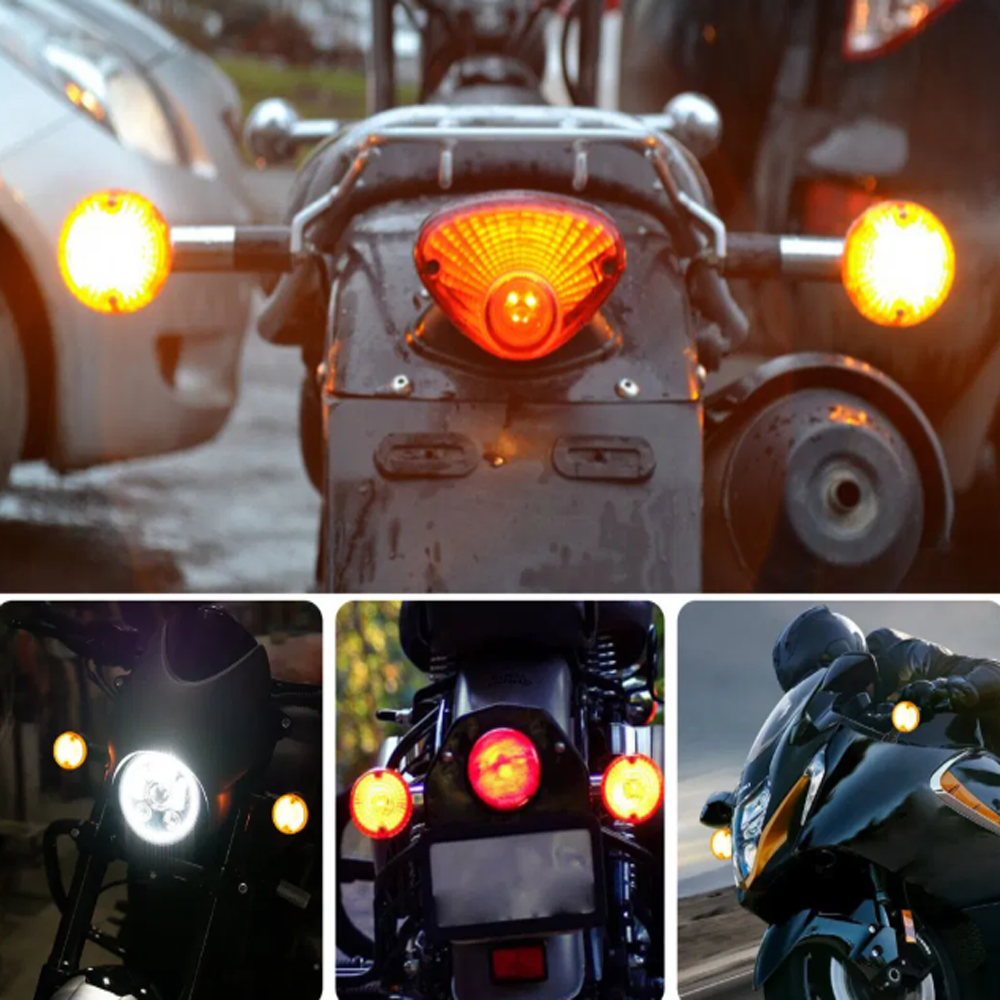 Motorcycle Round Shape Yellow Indicator