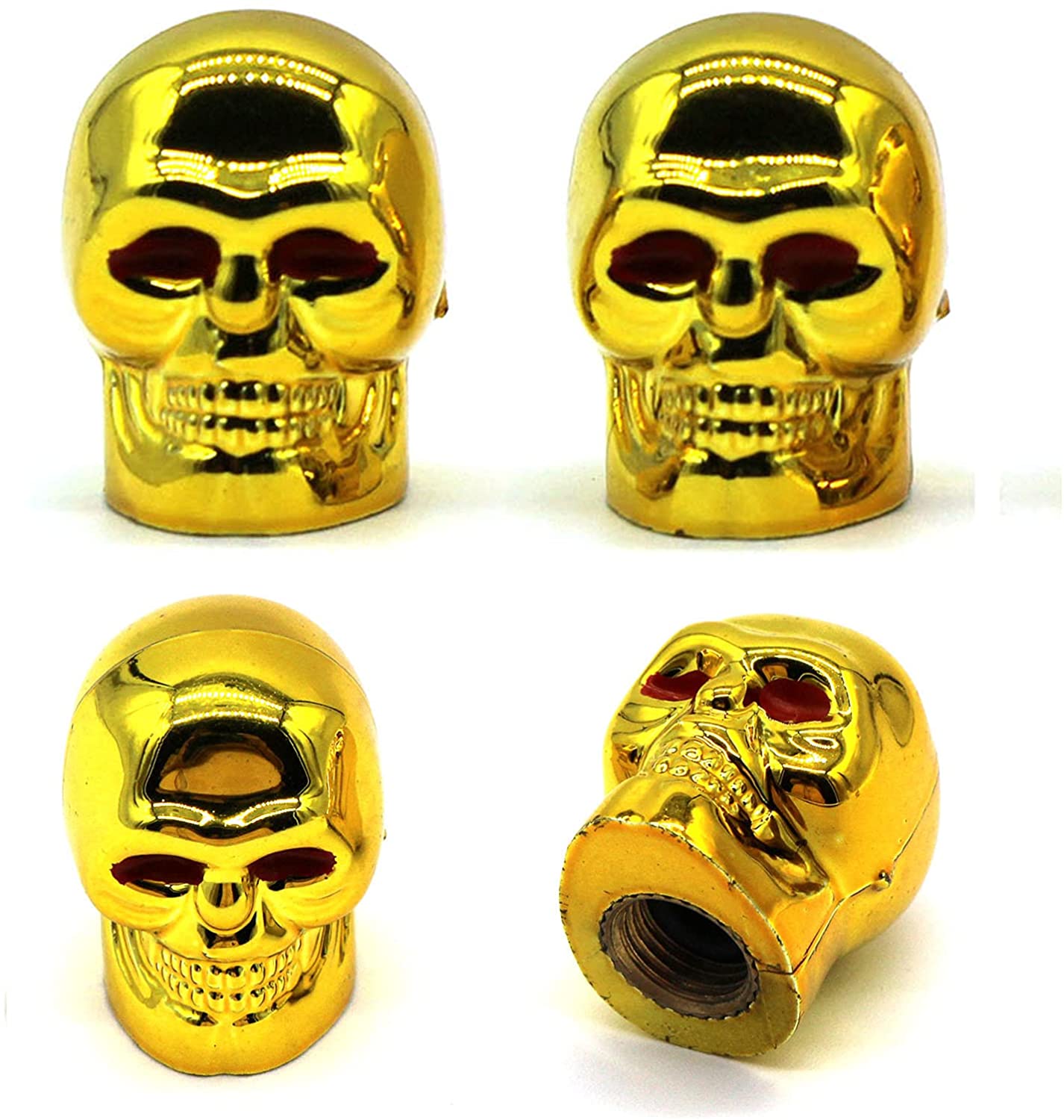 Motorcycle Tire Air Valve Cap Cover Skull Style