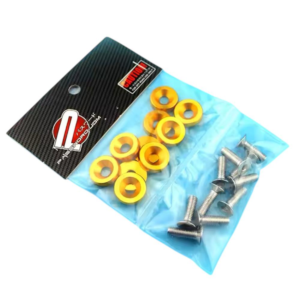 Motorcycle Fancy Bolts with Washer 10 Pcs Set