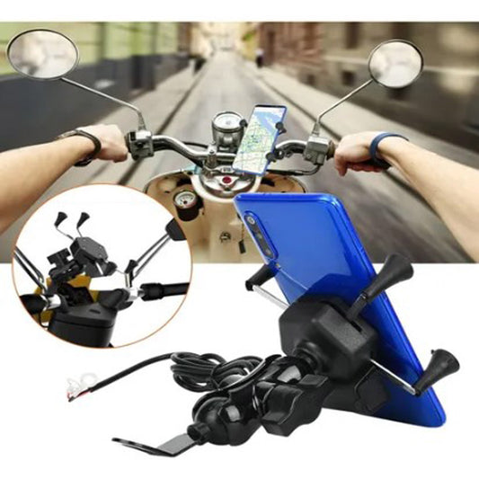 Mobile Holder X Shape With USB Port
