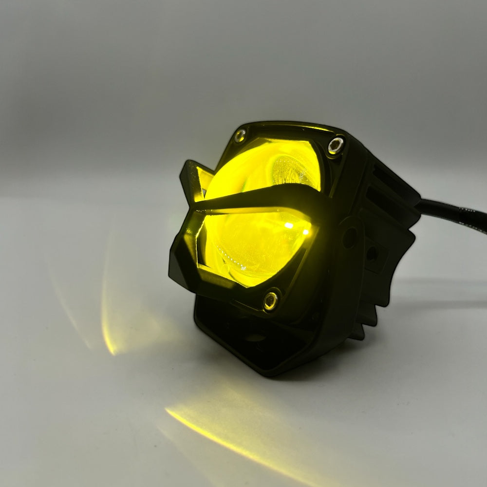 Fog Light Y Lens Ultra Wide LED Driving Fog Lights White/Yellow