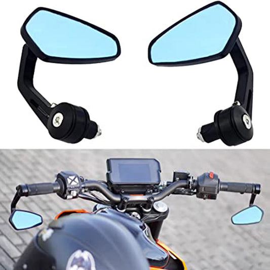 Cafe Racer Handlebar End Rearview Mirror Diamond Shape