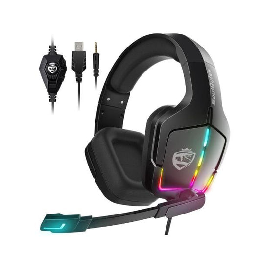 Gaming Headphone Dynamic RGB Led Soul bytes One Switch Microphone 3.5MM