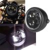 Cafe Racer Front Round Light LED Type Metal Body